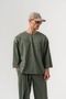 Edge Seam-Stitched Hem and Sleeve Ends Seamless Fakir Sleeve Men's Sweatshirt - 2