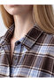 Esvab • Modern & Distinctive Checkered Embroidered Loose Fit Women's Lumberjack Shirt - 4