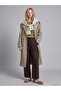 Esvab • Modern & Distinctive Jacket Roba Collar Belted Women's Trench Coat - 3