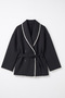 Edge-Stitched Scuba Jacket 202717 - Black - 4