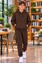 Boys' Hooded Rubberized Track Suit with Rubberized Legs
