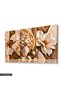 Coffee White Flower and Leaf One Piece Canvas - Canvas Art Print - 2