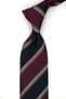 Burgundy Black Line Pattern Classic Tie with Handkerchief Kk14034