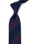 Navy Blue Burgundy Line Pattern Classic Tie with Handkerchief Kk14031 - 2