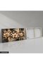 Golden Sparkling Marble Patterned Flower One Piece Canvas - Canvas Art Print - 5