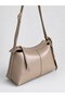 Mink Women's Shoulder Bag with Scarf Detail, Adjustable Strap and Zipper - 3