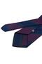 Navy Blue Burgundy Line Pattern Classic Tie with Handkerchief Kk14031 - 5
