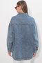 Double Pocket Oversize Denim Ice Blue Women's Jacket 694 - 6