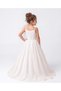 Babyaden Thin Strap Collar with Big Bow Girl's Long Evening Dress - 3