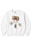 Retro Melody Cassette & Winged Cats Graphic Sweatshirt