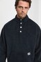 Glaims men's stand collar black sweatshirt - 2