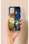 Vivo Y21 Compatible Silicone Case with Sky and Earth Pattern