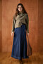 Double-Breasted Collar Button Detailed Blouse Khaki - 6