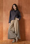 Double-Breasted Collar Button Detailed Blouse Brown