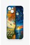 Sky and Earth Pattern Silicone Case Compatible with iPhone 14 Plus/15 Plus - 4