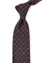 Brown Motif Pattern Classic Tie with Handkerchief Kk13982