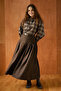 Woolen Cashmere Skirt Brown - 2