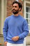 Men's Half Turtleneck Plain Knitwear Lilac Sweater