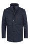 Men's Winter Navy Blue Coat Bonded Fabric Stand Collar Classic Fit - M003 - 2
