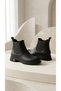 Bella Chelsea Women's Thick Sole Block Heel Ankle Boots - Black Leather - 7