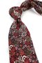 Burgundy Floral Pattern Italian Wool Silk Tie İk2632 - 2