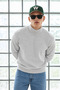 Men's Turtleneck Basic Knitwear Light Gray Sweater - 2