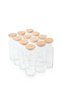 Lina 12-Piece Glass Storage Container Set 1250 ml Vacuum Wooden Lid Airtight Dry Food Container Set - 2