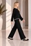Women's comfortable fit collar patterned knit 2-piece set - 2