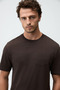 Pasco men's pocketed short sleeve brown t-shirt - 2