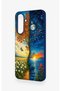 Samsung A56 Compatible Sky and Earth Pattern Silicone Case - 3