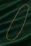 Crushed Detailed Stainless Steel Thin Chain Necklace - 2