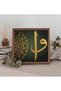 One Piece Real Wood Framed Decorative Painting Square Vav Elif