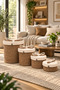 Christmas Wicker Rope Decorative 4-Piece Wicker Rope Basket with Lid Knitted Rope Basket Organizer Storage Box Home Office Kitchen Bathroom Bedroom Multi-Purpose - 2