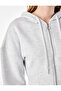 Ruffled Long Sleeve Hooded Crop Sweatshirt with Corset Detail and Zipper - 5