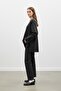 Knitted Tunic with Low Shoulder Sleeve Detail Black 20735 - 3