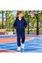 Boys' Zippered Hooded Rubberized Track Suit with Rubberized Legs