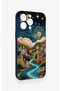 iPhone 14 Pro Max Compatible Night Tale Patterned Silicone Case - 3
