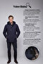 Men's Winter Khaki Coat with Hood, Bonded Fabric, Classic Fit - M005 - 7