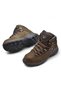 6718 Men's Genuine Leather Trekking Waterproof Winter Boots - Non-Slip Sole Orthopedic Winter Mountain Hiking Boots - 4