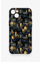 Night Story Patterned Silicone Case Compatible with iPhone 14 Plus/15 Plus - 2