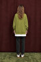 Two-Thread Combed Cotton Fabric Pocket Detail Tunic Olive 10720 - 3