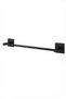 Adhesive 3-Piece Stainless Brass Matte Black Bathroom Accessory Set - Towel Holder, Toilet Paper Holder, and Hanger Set - 2