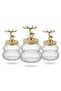 Set of 3 Glass Spice Jars with Deer Figures – Set of Decorative Jars with Lids |   Kj-055
