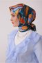 Oil Flower Pattern 100% Twill Silk Scarf 4410-80 - 2