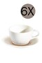 Cappuccino Cup Set Reflection Alzar Brown 270 Cc Cafe, Restaurant, Latte Cup Set of 6 - 5