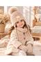 1-4 Years Old Baby Girl & Child Scarf, Beanie, Gloves 3-Piece Set - 3