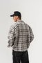 Crossfade Plaid Patterned Long Sleeve Oversize Men's Shirt - 3