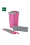 Flat Mop with Bucket & 1 Refill | Household Floor Cleaning Set | 5.5 L | Pink - 5