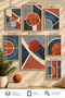 7-Piece Frame-Looking Modern Painting Set |   Children's Room - Basketball Sports Themed |   Living Room, Office, Kitchen and Study Room Wall Decor