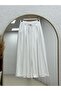Gülcemal Drawstring Skirt Trousers-By5000 Ecru - 2